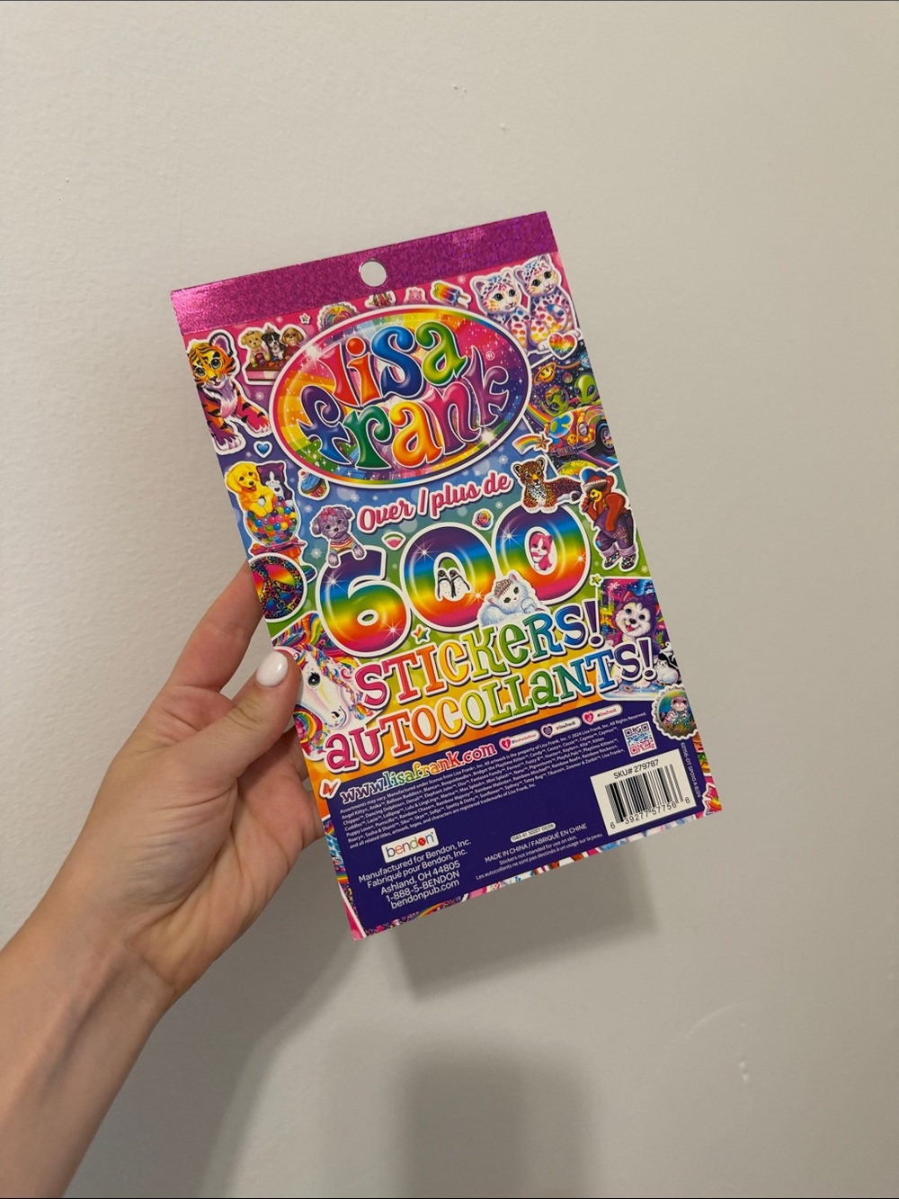 Lisa Frank Rainbow Sticker Book Pack - Pink, Rainbow & Purple Accents